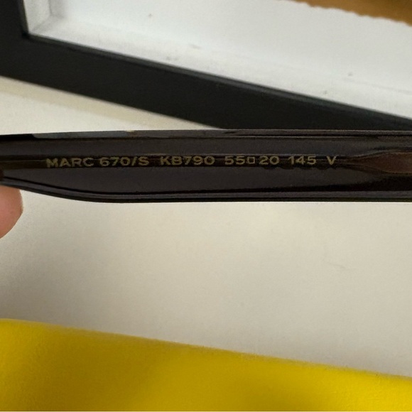 Marc Jacobs Marc Black Sunglasses with Gold Detail - 670/S - Picture 5 of 8